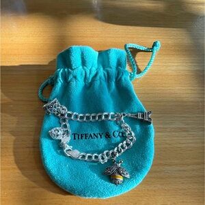 Tiffany & Co. Silver and Gold Charm Bracelet